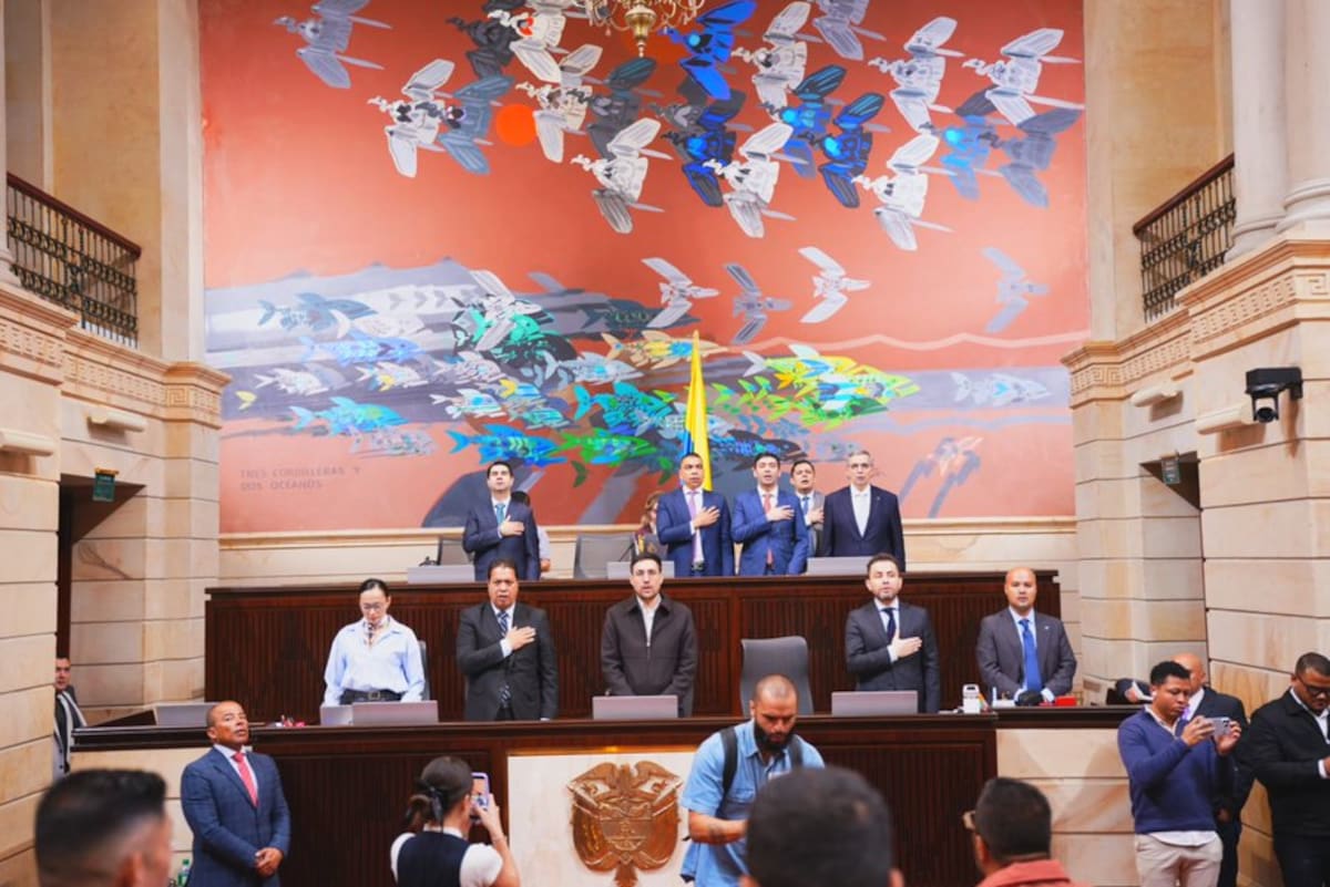 BOGOTÁ. La plenaria de la Cámara de Representantes inició la discusión del presupuesto general de la nación de 2027(Prensa Cámara).