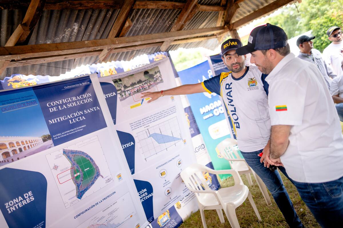 Diseños de las obras de protección en Santa Lucía para mitigar erosión en el Río Magdalena. // Foto: cortesía