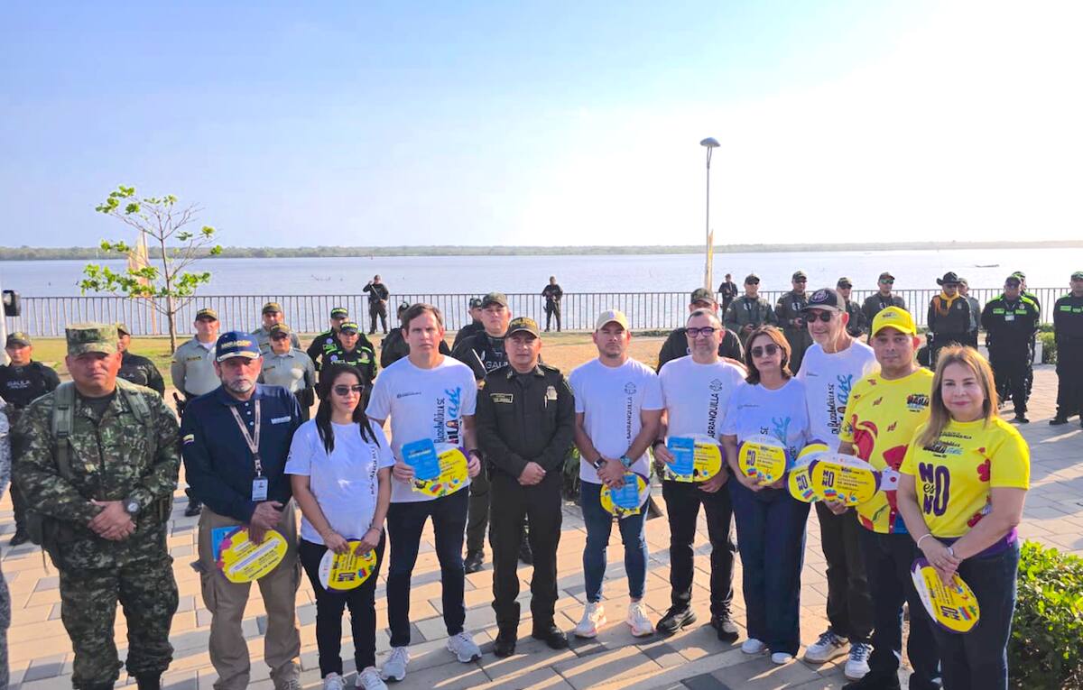 La Policía Metropolitana y las autoridades distritales dieron a conocer el dispositivo de seguridad que se implementará durante la temporada del Carnaval de Barranquilla 2025.//Cortesía.