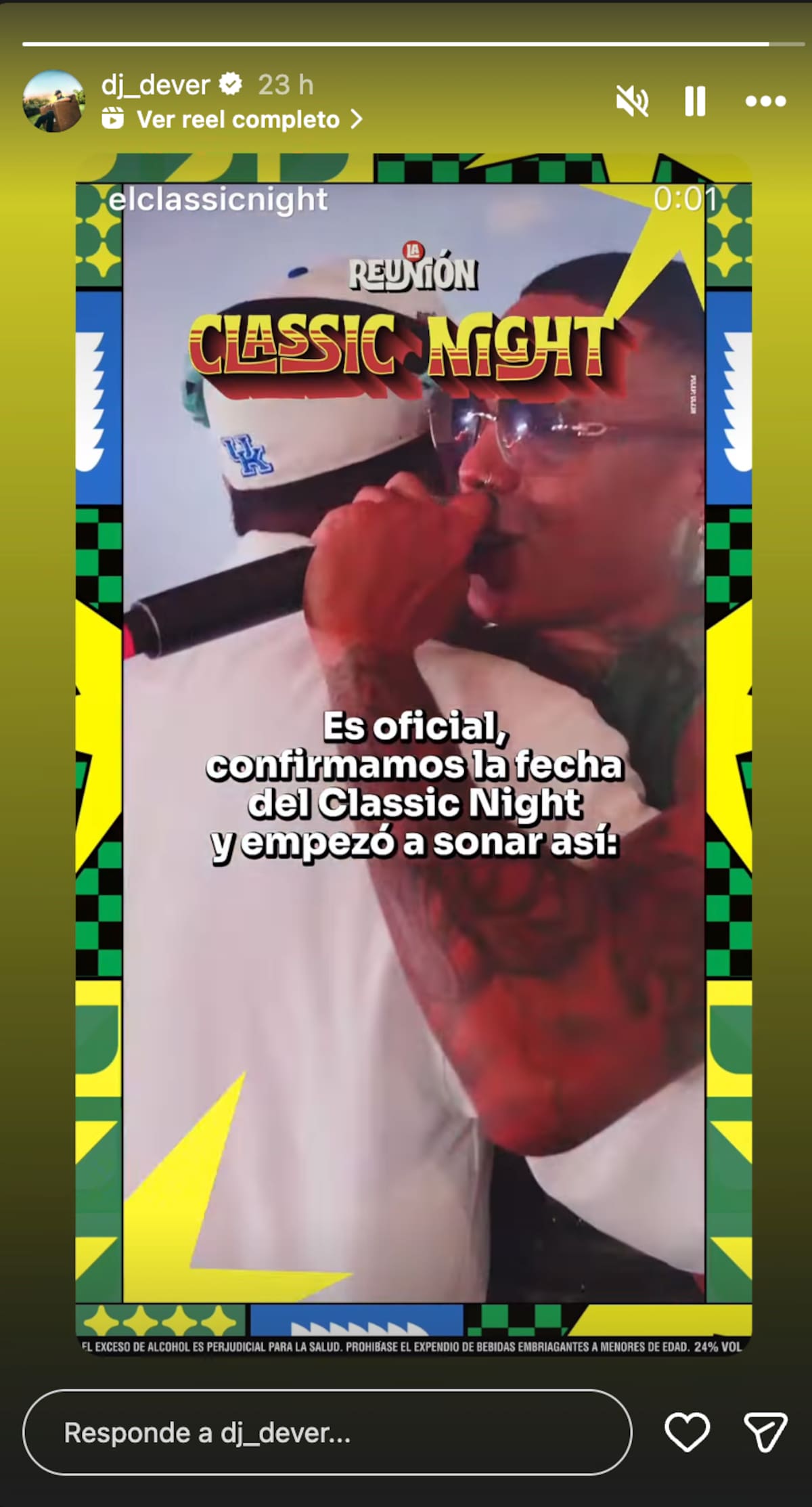 Última publicación de DJ Dever en redes antes de su desaparición. //Foto: IG @dj_dever.