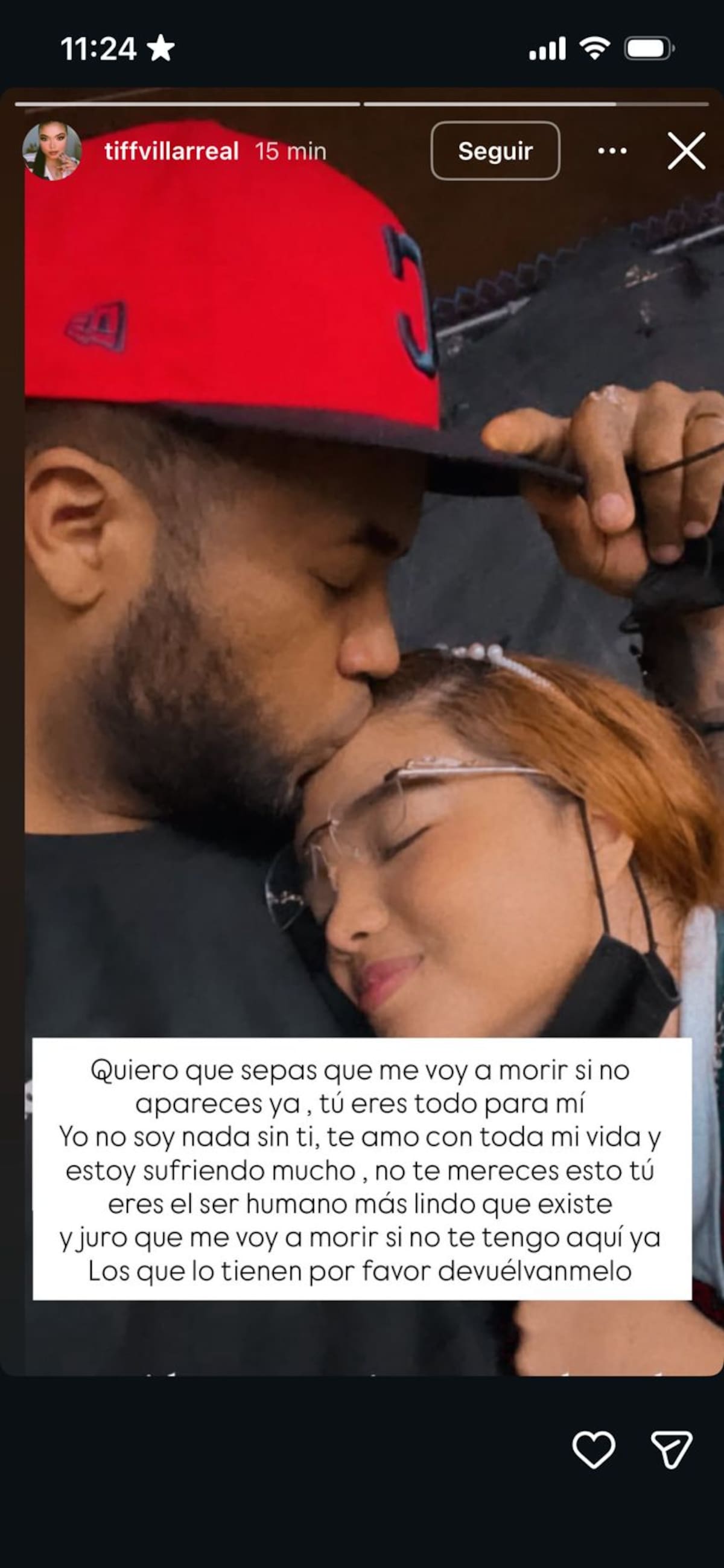Pareja sentimental de Dj Dever escribió un estremecedor mensaje tras su desaparición. //Foto: captura de pantalla.