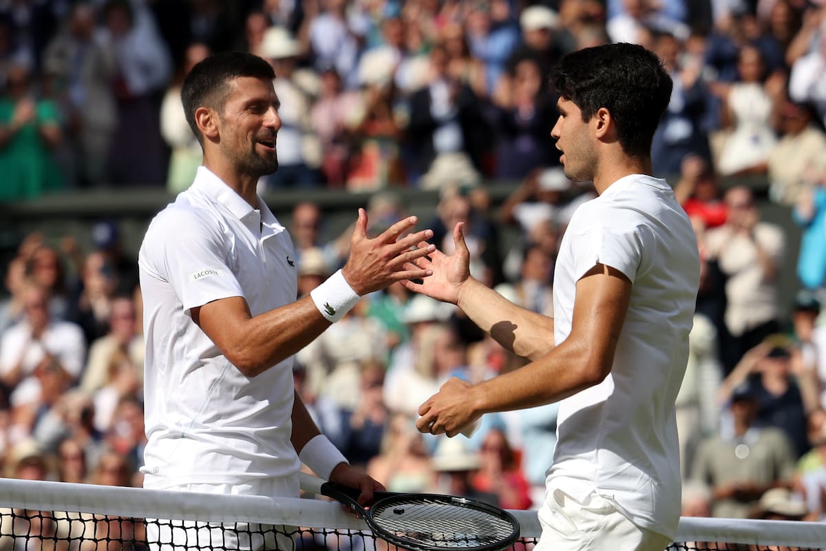Las palabras de Carlos Alcaraz y Novak Djokovic tras la final de Wimbledon