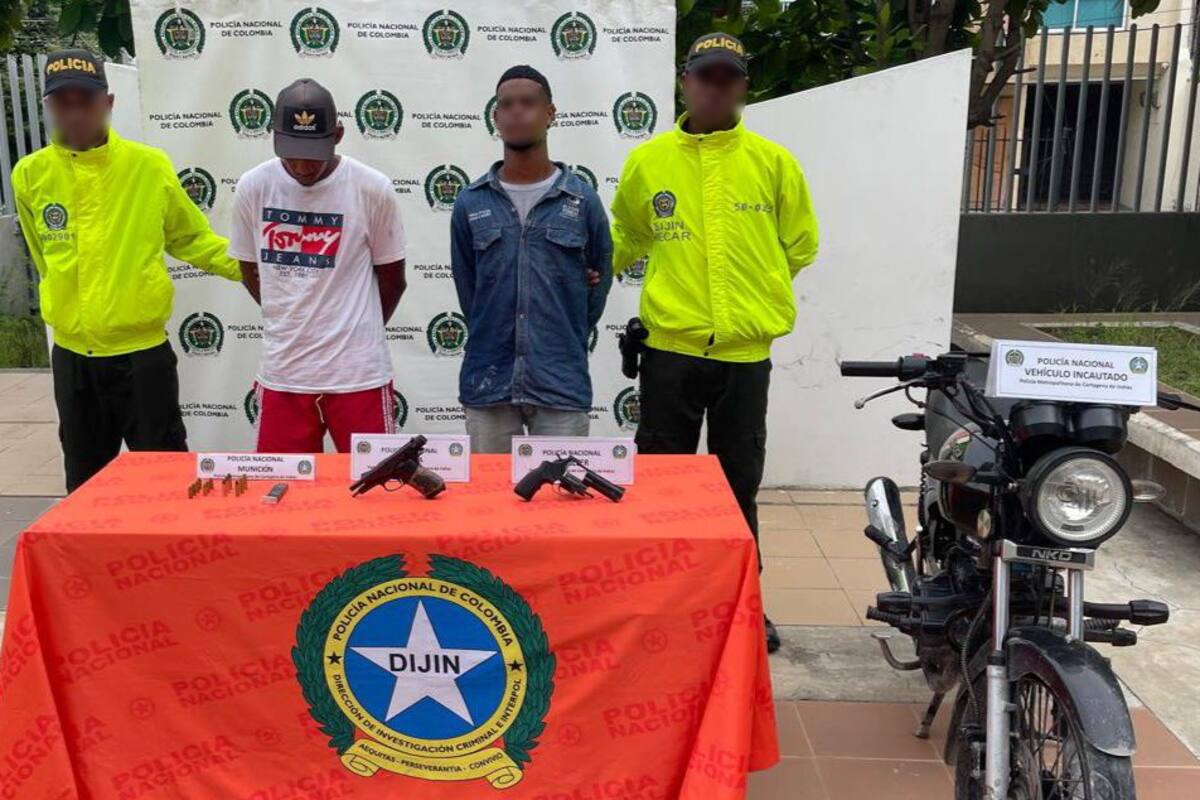 Cayeron ‘el Loco’ y ‘el Señor’ con dos armas de fuego en Canapote