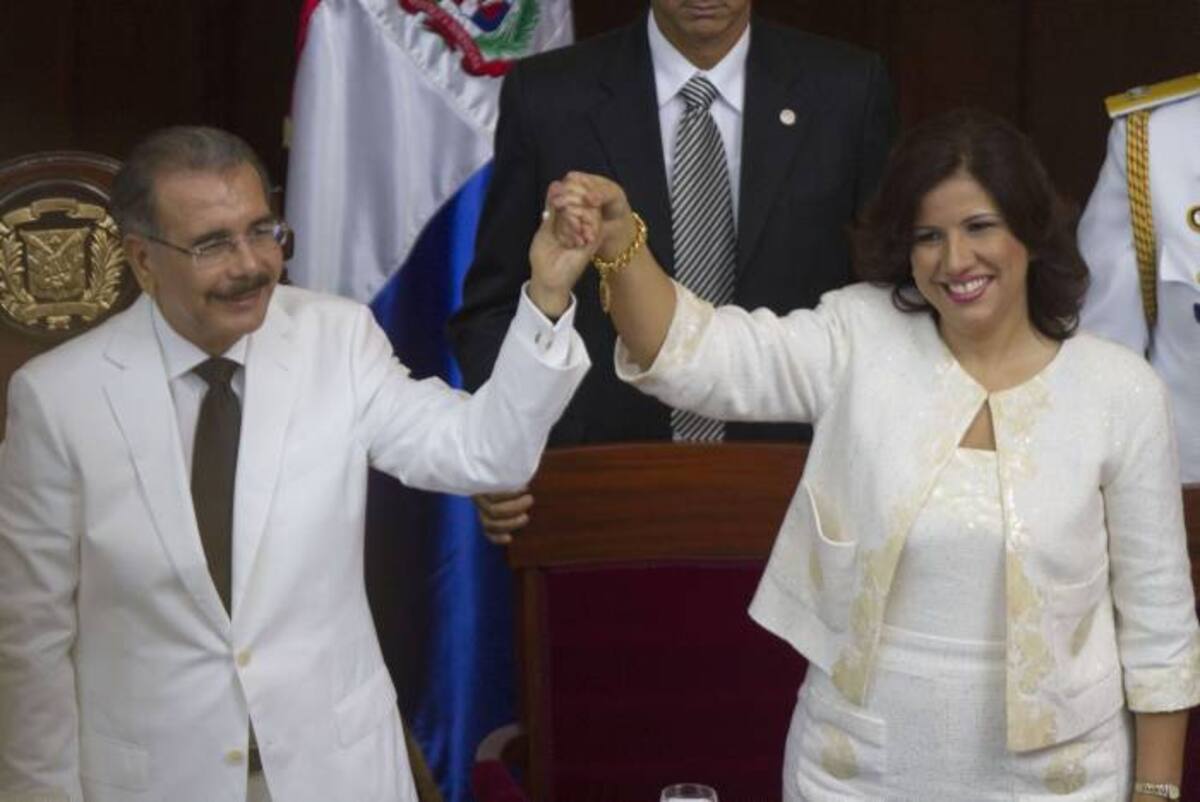 Danilo Medina, nuevo presidente de República Dominicana, y Margarita Cedeño de Fernandez, vicepresidenta. AFP