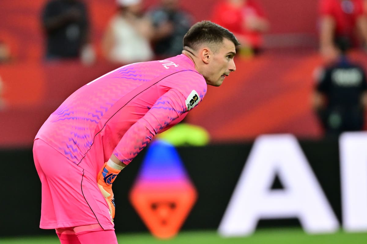 El portero croata Dominik Livakovic, durante un partido del pasado Mundial 2026. //Foto, EFE: EDUARDO LIMA