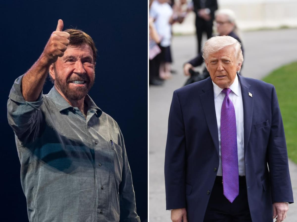 Donald Trump reaccionó a la muerte de Chuck Norris con un emotivo mensaje desde la Casa Blanca. El presidente recordó la valentía del actor y su lealtad al Partido Republicano. "No quisieras pelear con él", afirmó.