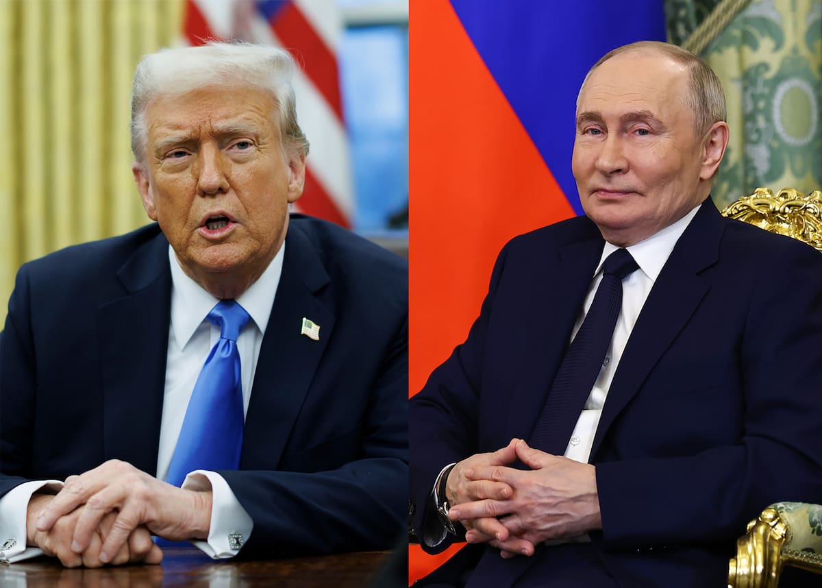 Combo de fotografías de archivo del presidente de Estados Unidos, Donald Trump (i), y el presidente de Rusia, Vladimir Putin. //EFE
