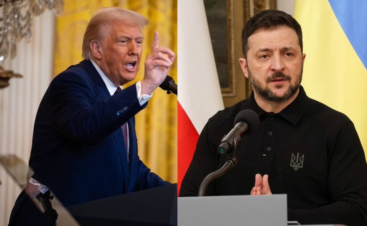 Los presidentes Donald Trump y Volodímir Zelenski. //EFE