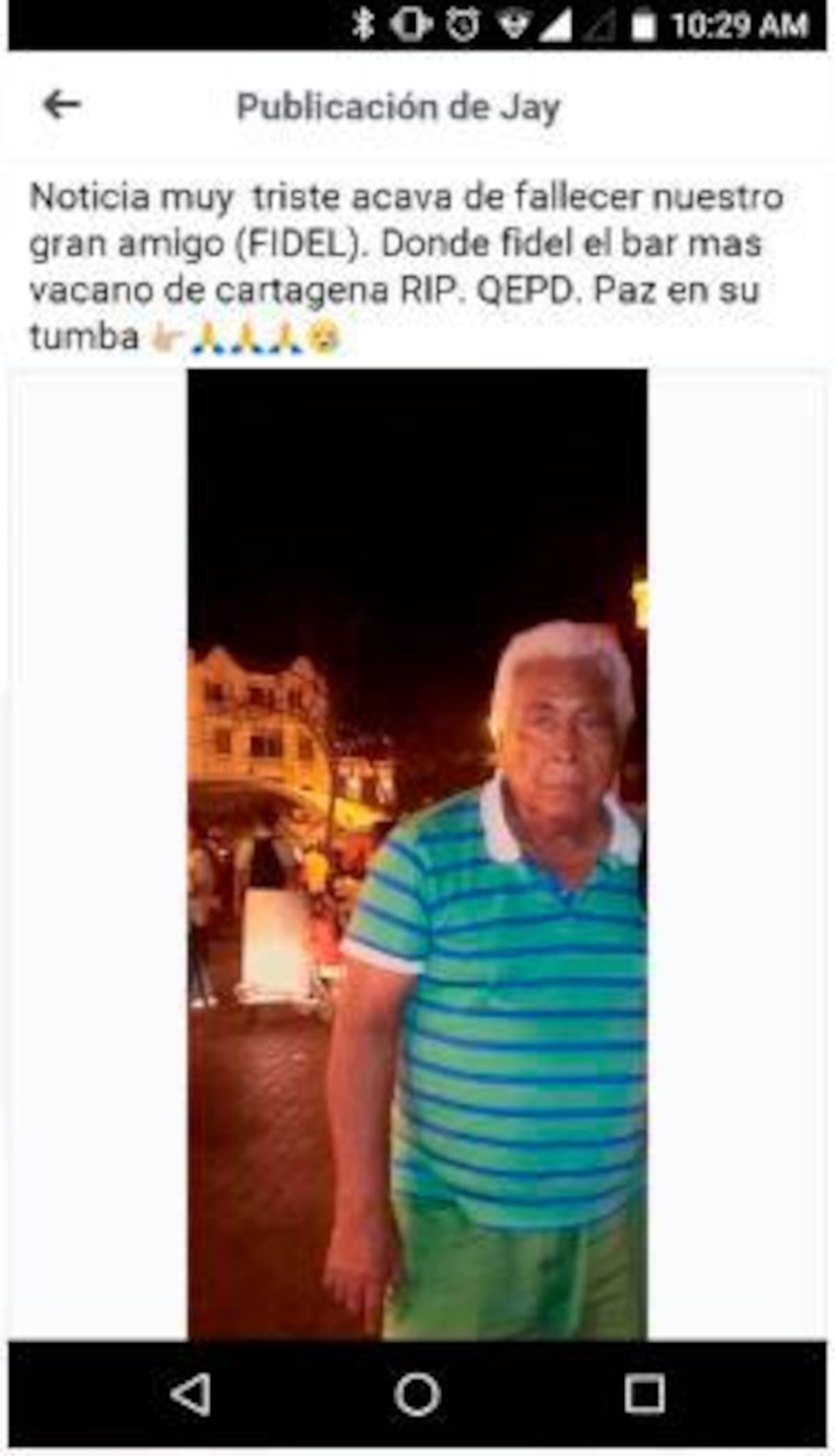 Esta es la falsa noticia que se difundió rápidamente en redes sociales y que levantó revuelo entre los amantes de la salsa en Cartagena.