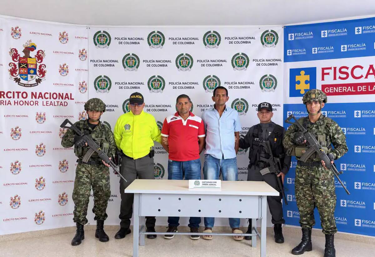 Los capturados son señalados de pertenecer al Clan del Golfo y de estar relacionados con varios hechos violentos en Magdalena. //FOTO: EJÉRCITO NACIONAL.