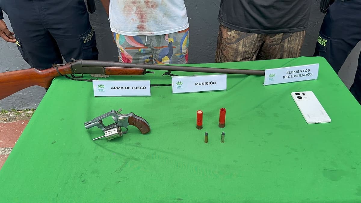 Dos capturados y dos armas incautadas durante operativo en Pasacaballos.