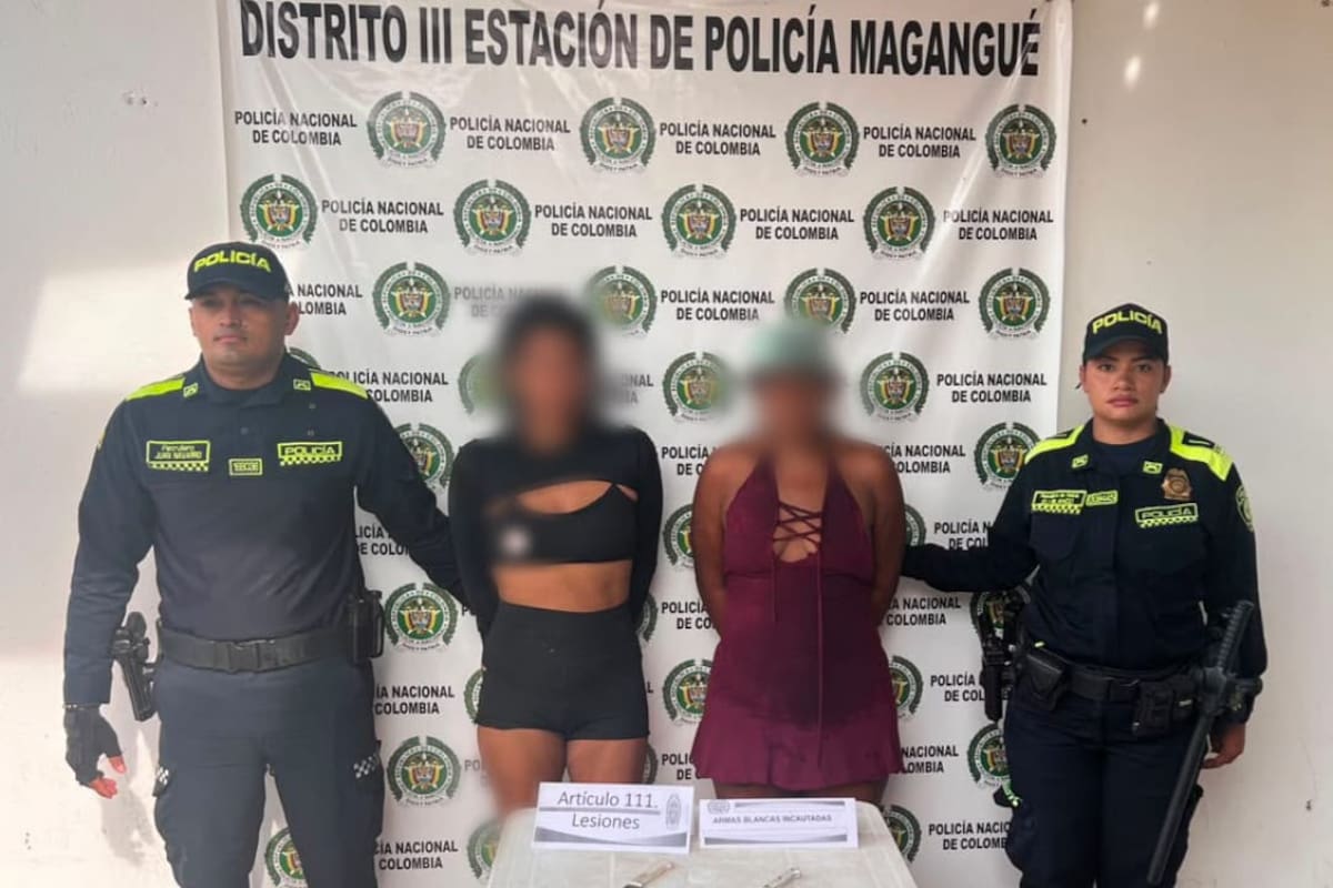 2 mujeres capturadas por violenta riña que dejó a un hombre herido en Magangué