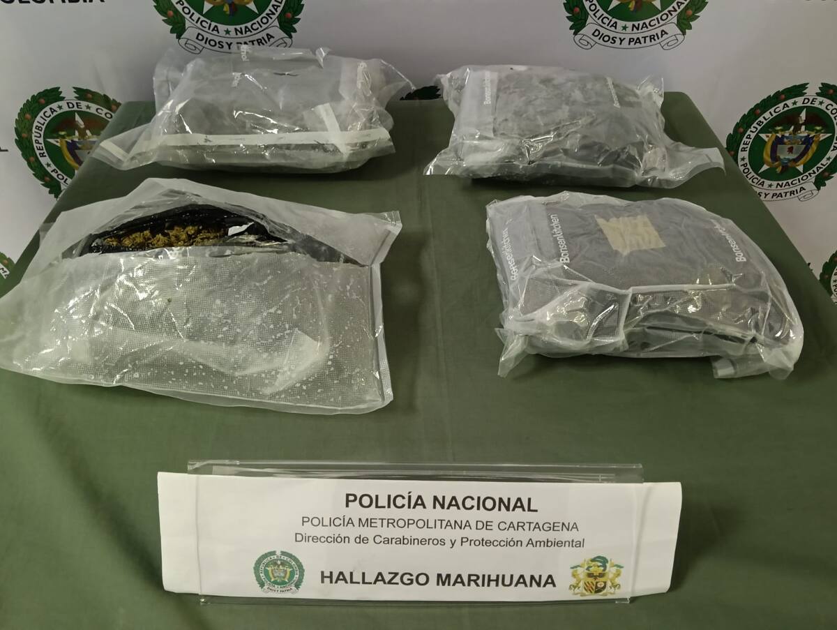 La sustancia estaba camuflada en el interior de los paquetes. // FOTO: POLICÍA NACIONAL.