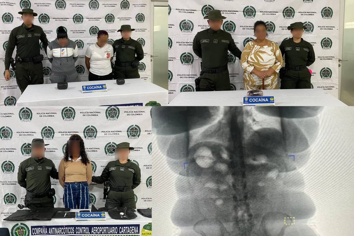 Cayeron 4 mujeres con cocaína en el aeropuerto de Cartagena: iban para Europa