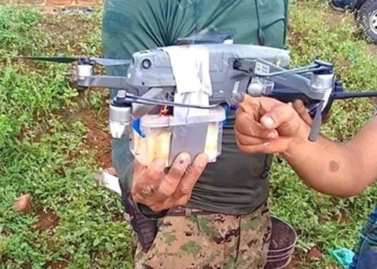 Dron usado en el ataque. //Foto de redes sociales