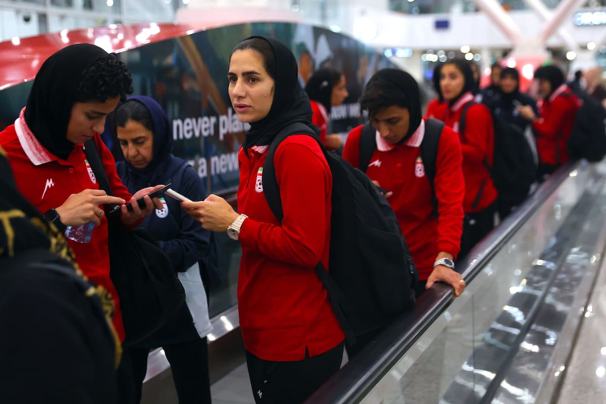 Jugadoras de la selección femenina de fútbol de Irán. //Foto, EFE: FAZRY ISMAIL