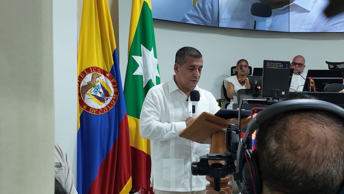 Dumek Turbay, durante su intervención en el Concejo Distrital. // Jorge Díaz - El Universal
