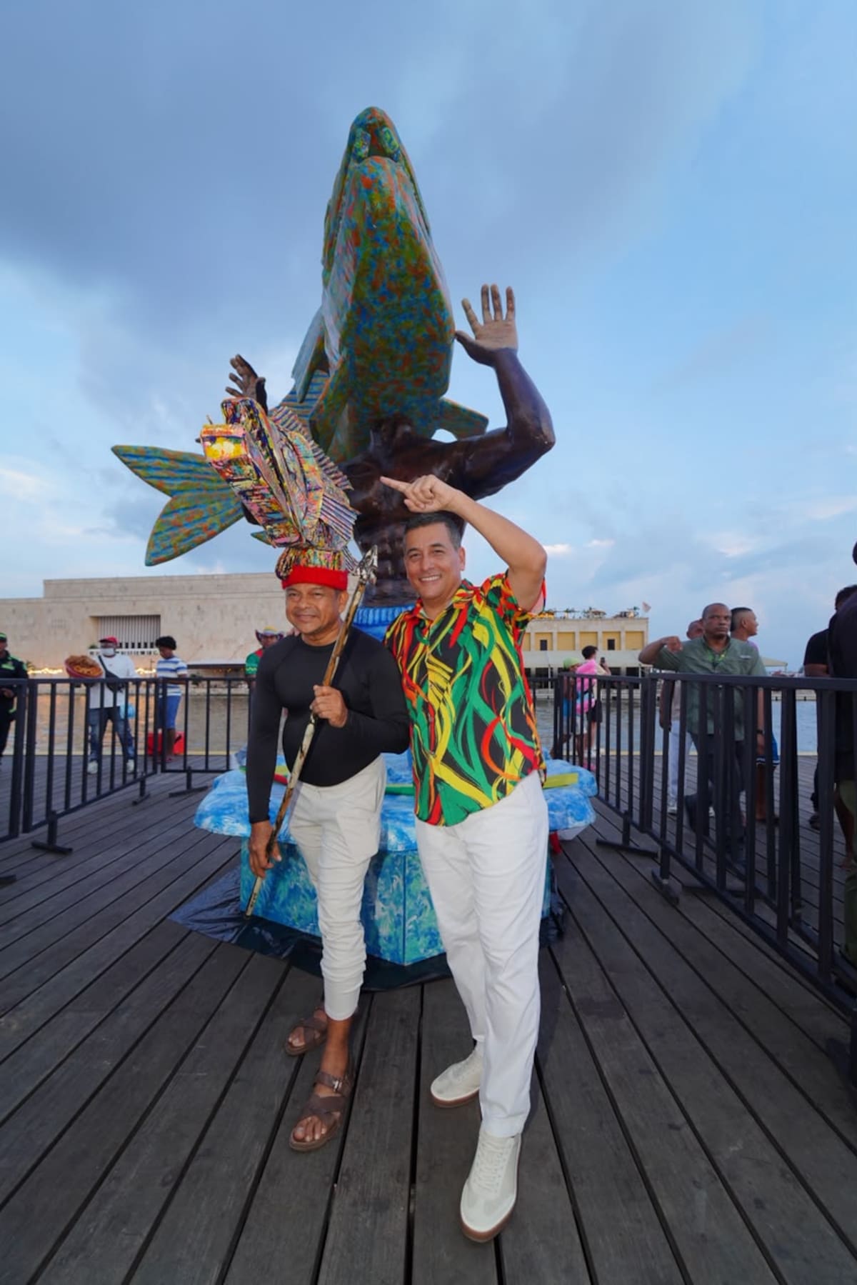Dumek Turbay presentó macrofiguras de las Fiestas de Independencia de Cartagena. // Foto: Cortesía - Alcaldía de Cartagena.