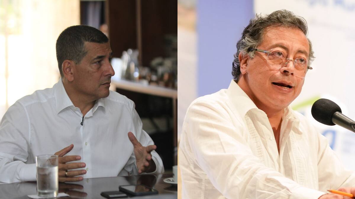 Dumek Turbay Paz, alcalde de Cartagena y presidente Gustavo Petro. // Foto: Archivo.