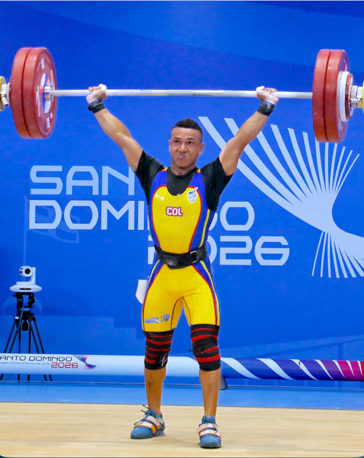 Duván Ferrer logró oro y bronce levantamiento de pesas, arranque, 123 kilogramos.//Cortesía Indeportes Atlántico.