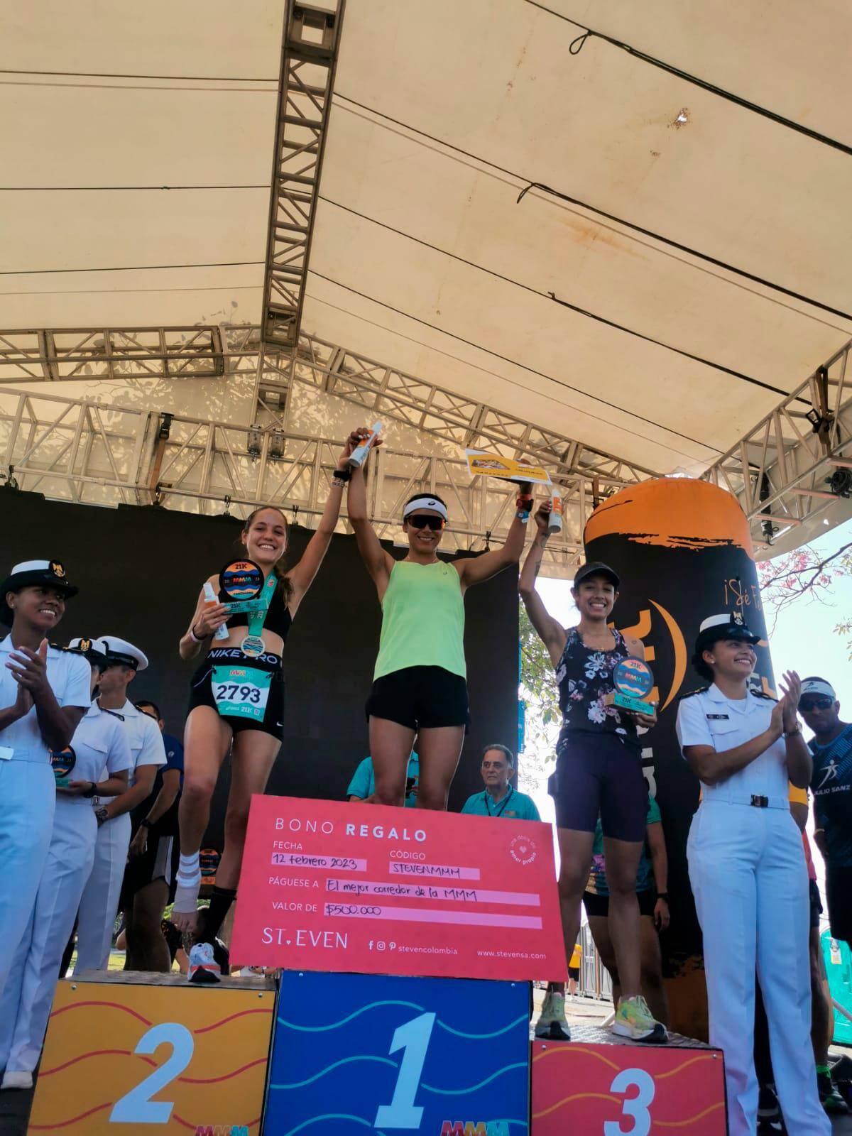 La atleta santandereana Leidy Romero fue una de las ganadoras en la Media Maratón del Mar, en Cartagena. //Archivo
