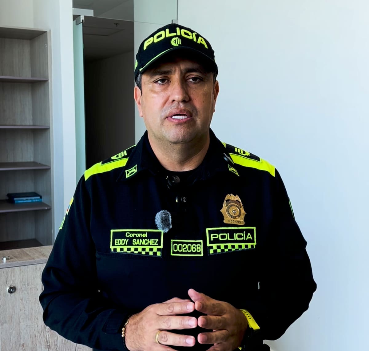 Eddy Javier Sánchez Sandoval, comandante del Departamento de Policía Atlántico.//Cortesía Gobernación del Atlántico.