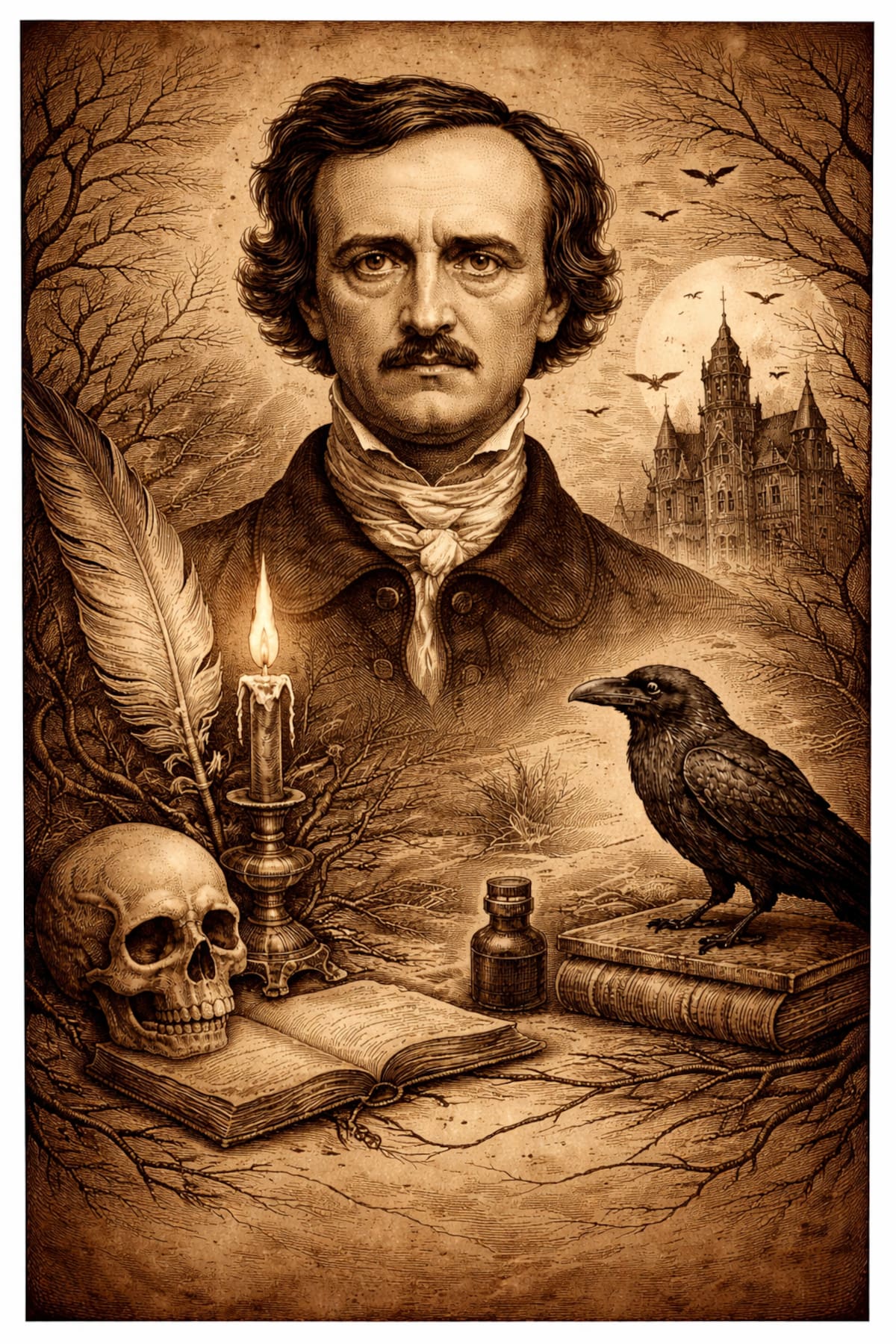 Edgar Allan Poe: el legado que incomoda y atraviesa el tiempo. // Imagen generada con IA