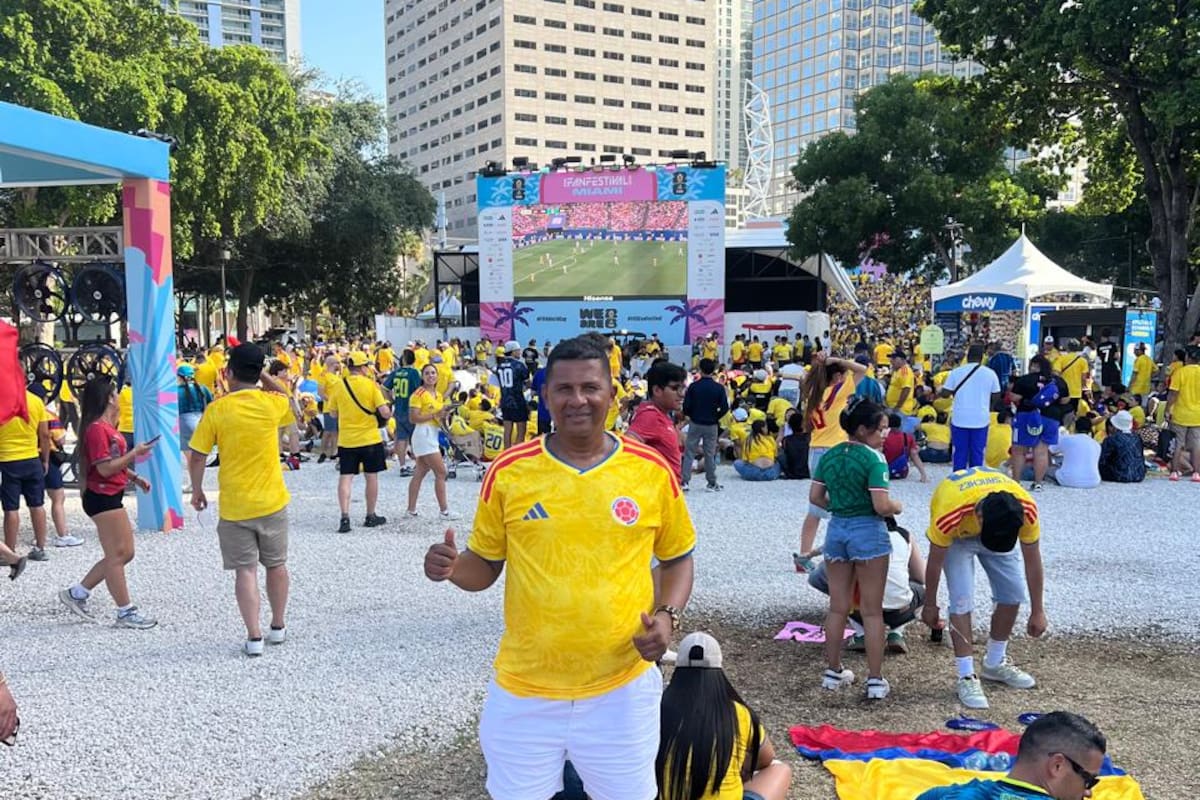 El hincha cartagenero que disfruta el Mundial y se asombra en Miami