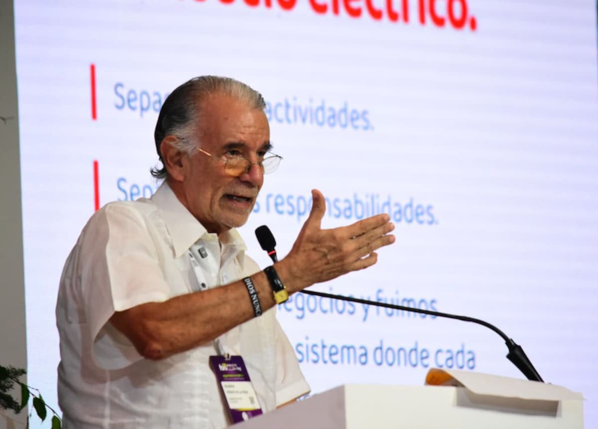 Eduardo Verano durante su participación en el XIII Foro Energético organizado por la Asociación Nacional de Empresas Generadoras (Andeg).// Cortesía Gobernación del Atlántico.