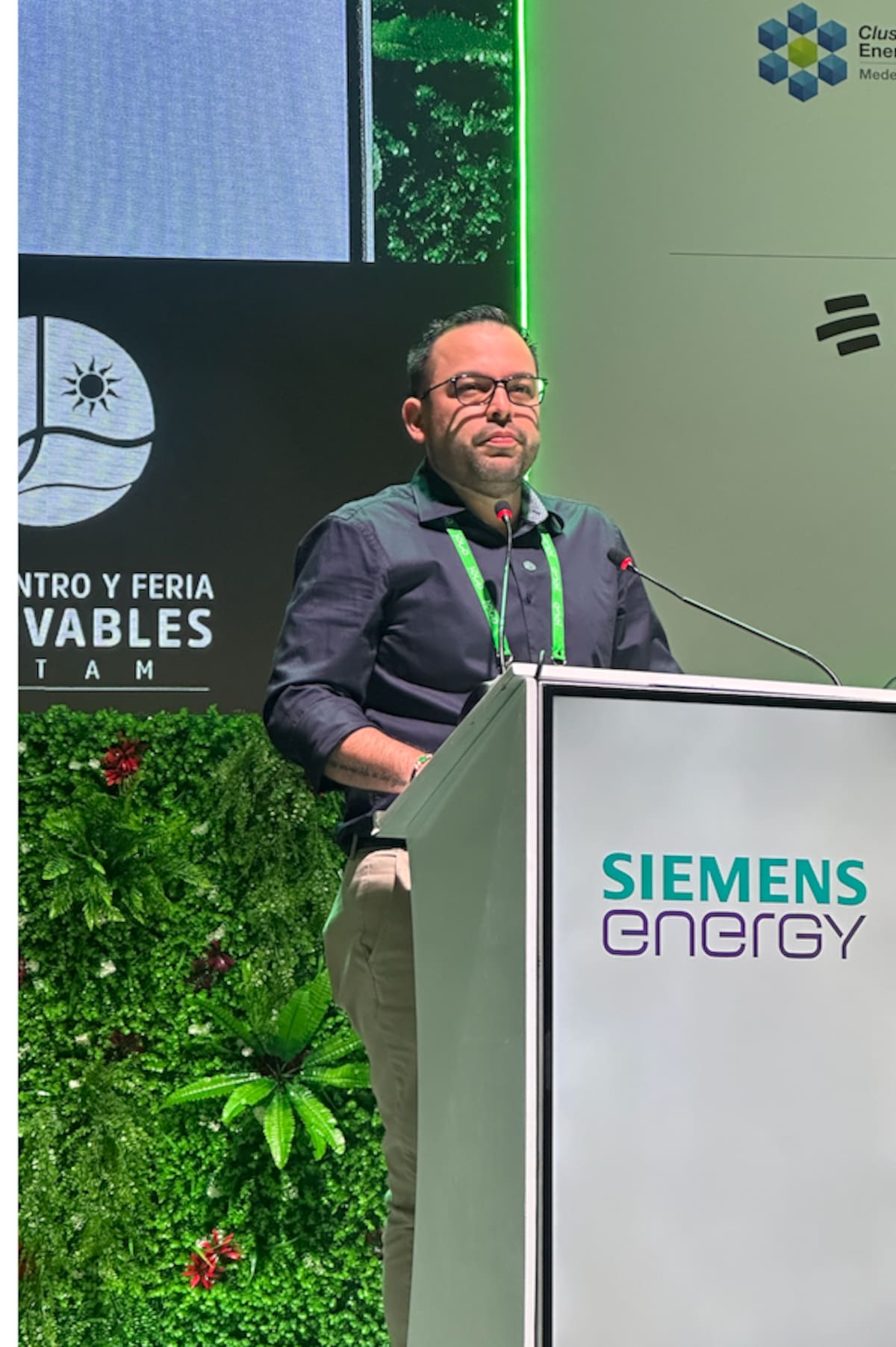 Ministro de Minas y Energía, Edwin Palma Egea, durante su participación en el Noveno Encuentro y Feria de Renovables Latam que se celebra en Barranquilla.//El Universal.