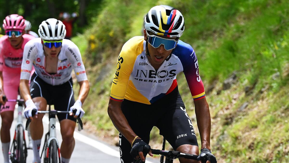 Egan Bernal estuvo a la ofensiva durante la etapa 15 del Giro de Italia. Foto: Ineos.