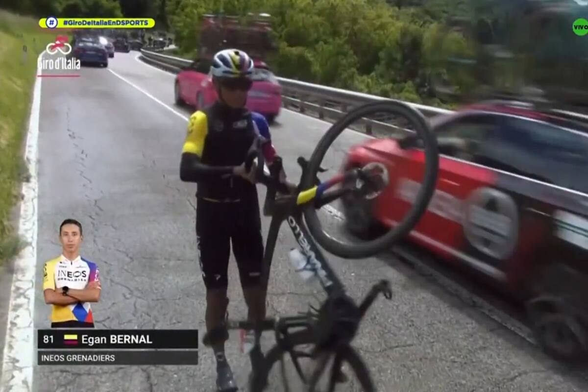 Giro de Italia: Egan Bernal sufrió dura caída en la etapa 16