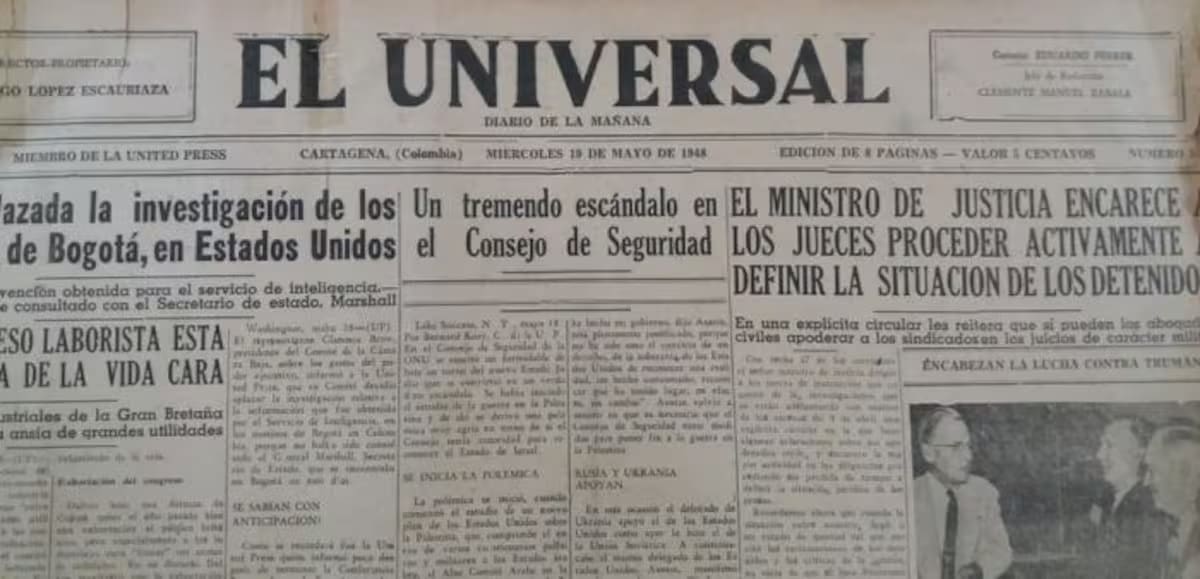 Ejemplar de El Universal en sus primeras ediciones.