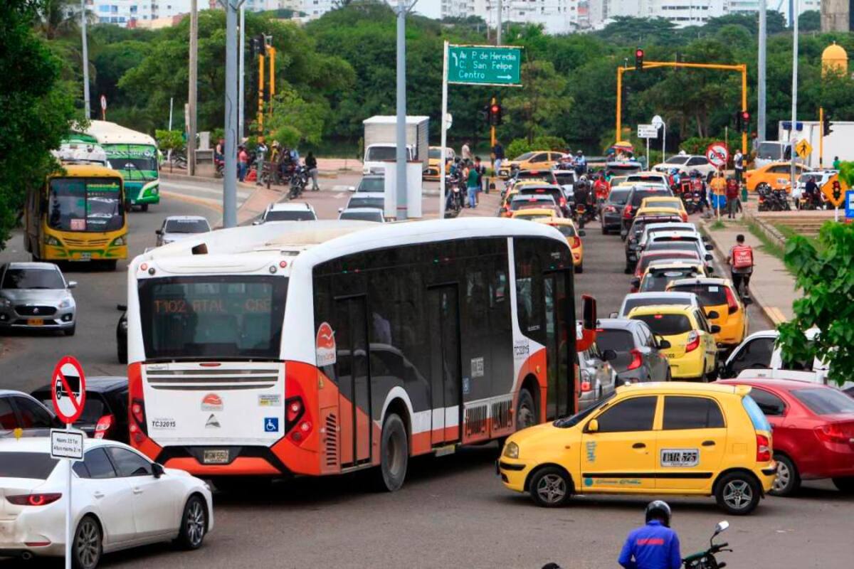 Uso del transporte público en Cartagena, por debajo de los niveles de 2019