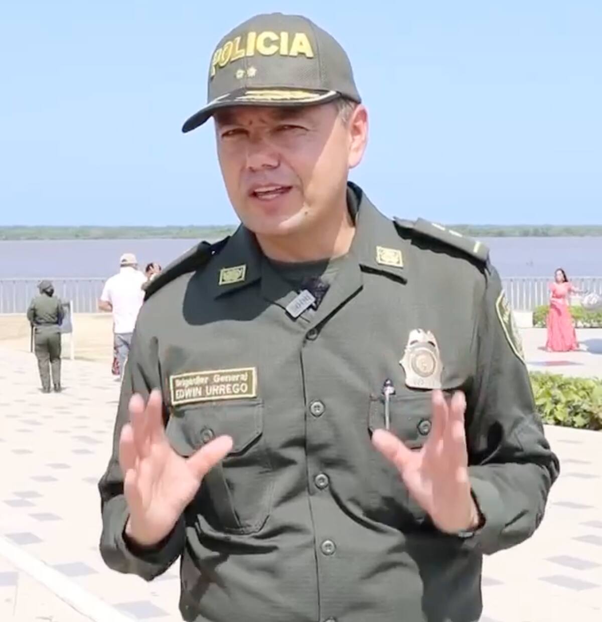 El brigadier general Edwin Urrego, comandante Policía Metropolitana de Barranquilla. //Cortesía.