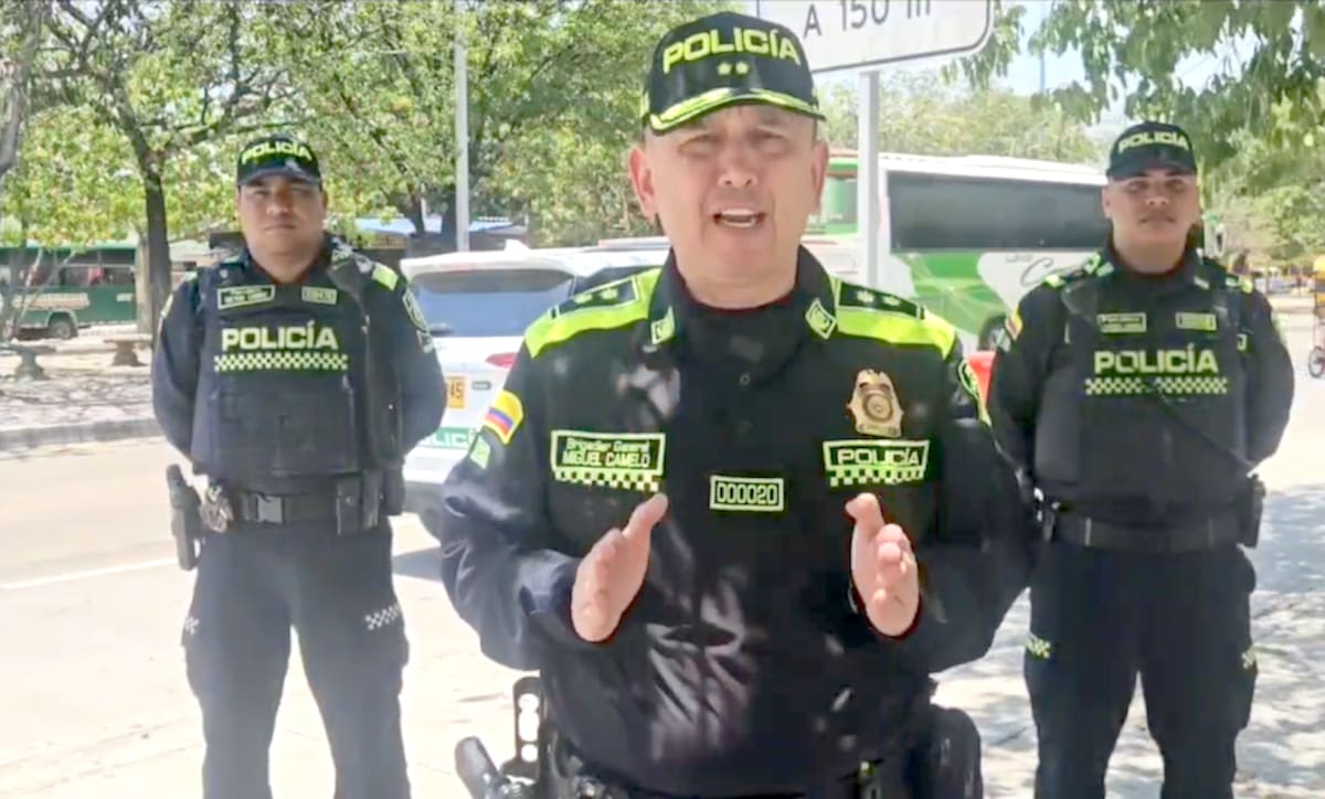 El brigadier general Miguel Andrés Camelo Sánchez, comandante de la Policía Metropolitana de Barranquilla.//Cortesía Policía Mebar.