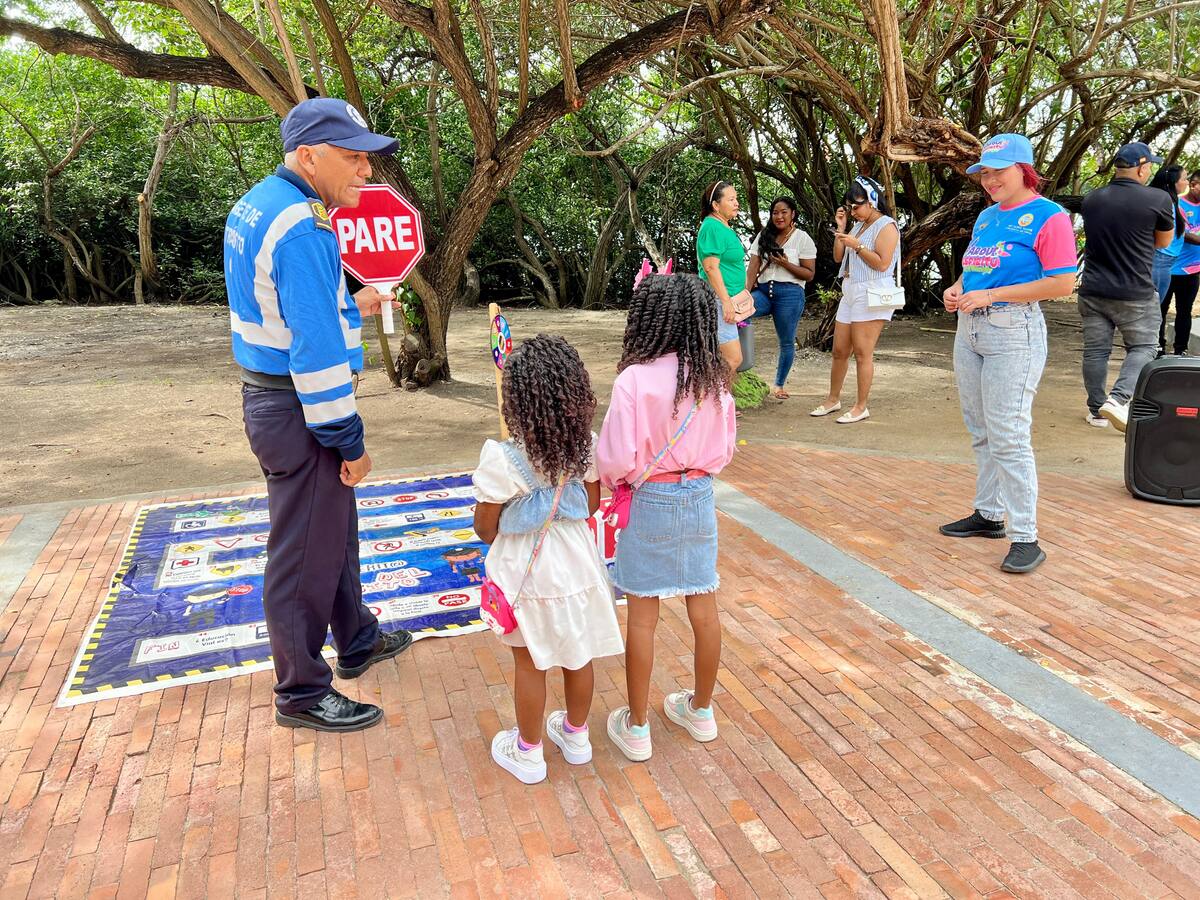 El DATT de Cartagena inauguró la Escuela Vial para Niños en el Parque Espíritu del Manglar. // Cortesía