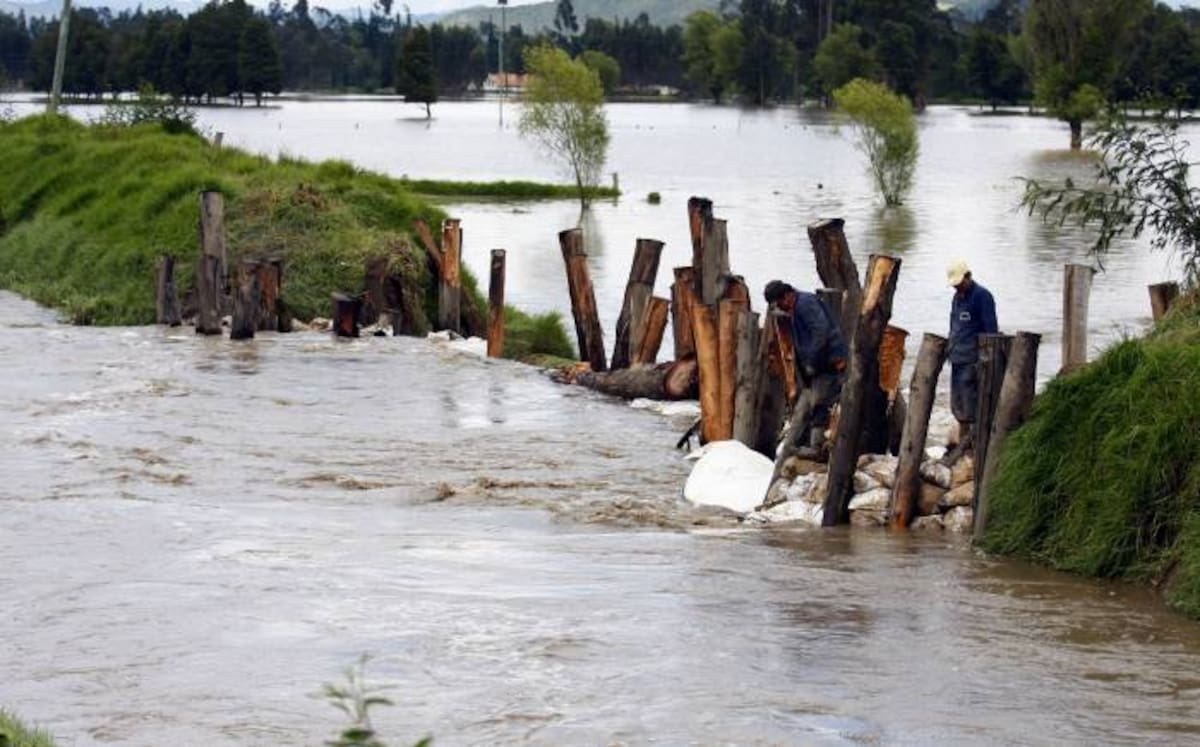 Desbordamiento del Rio Suta en el municipio de Ubaté, Cundinamarca. COLPRENSA