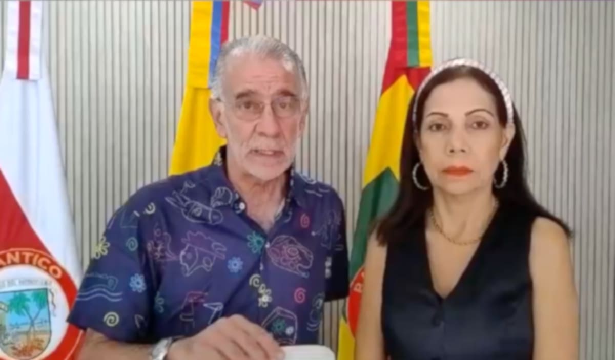 El gobernador del Atlántico Eduardo Verano y la comisionada de la Creg, Fanny Guerrero. //Cortesía.