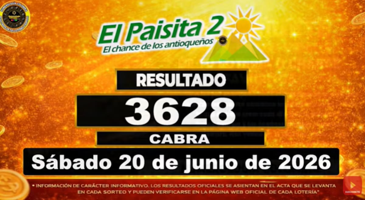 El Paisita Noche del 20 de junio de 2026. // Foto: captura de pantalla