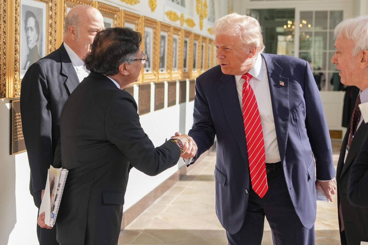 El presidente Gustavo Petro y el presidente Donald Trump se reúnen en la Casa Blanca. / Foto: cortesía de Presidencia