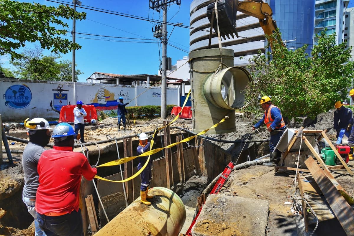 El proyecto 4 en 1 tendrá estaciones de bombeo y redes hidráulicas. // Foto: Alcaldía de Cartagena