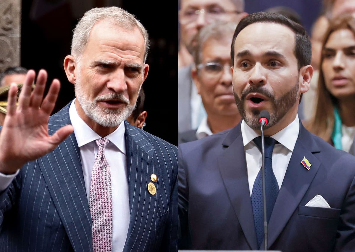 El rey de España, Felipe VI y el presidente de Colombia, Abelardo de la Espriella. //EFE - Sebastián Blanco Salazar.