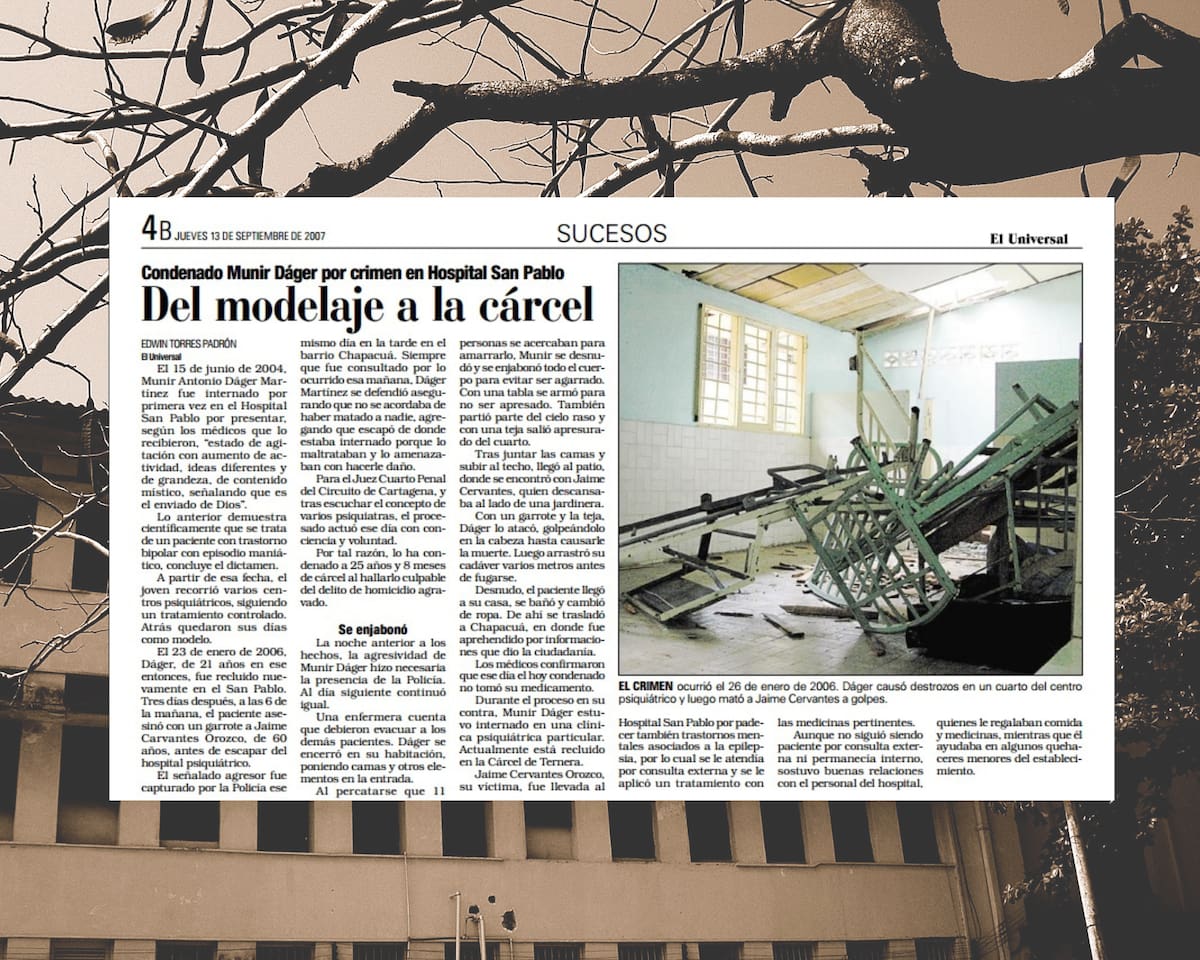El Universal cubrió la noticia del homicidio en el Hospital San Pablo. Publicación del viernes 27 de enero de 2006. // Foto: Archivo