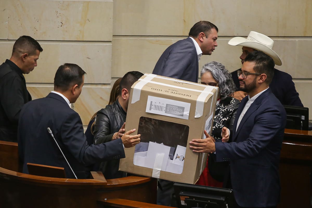 En la plenaria del Senado de la República, se realizó la votación, en la que se escogió a Miguel Efraín Polo como nuevo magistrado de la Corte Constitucional. (Colprensa - Cristian Bayona).