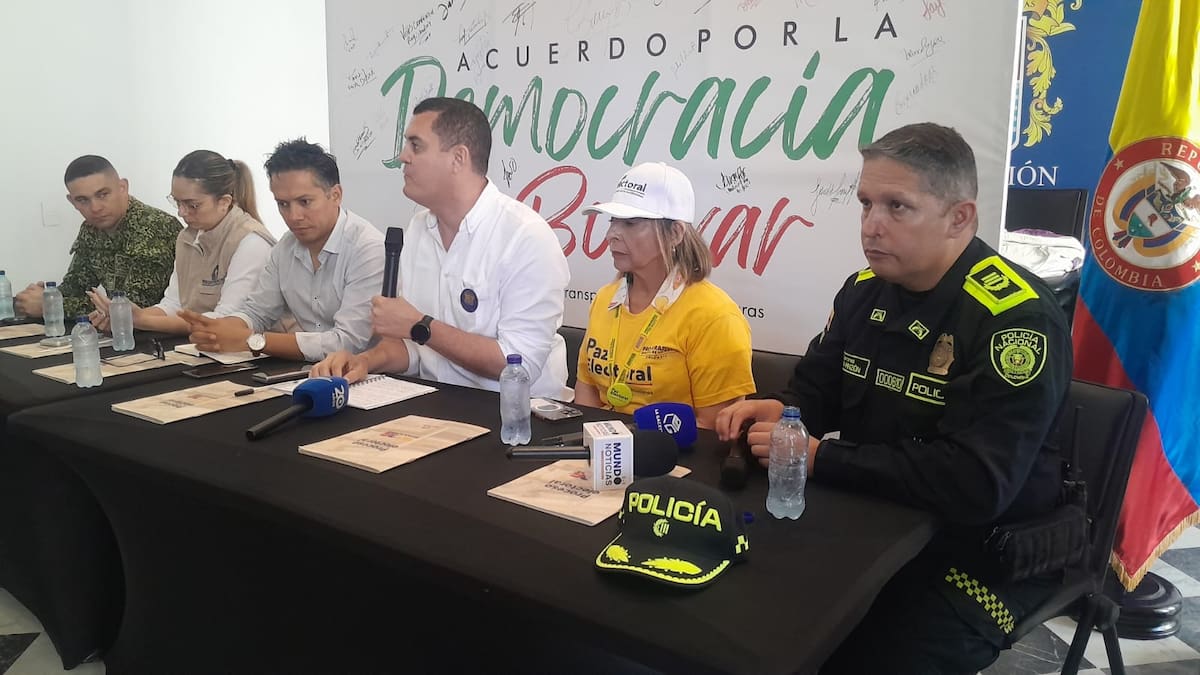 La Armada, la Policía, la Gobernación, la Registraduría y la Procuraduría, resaltaron el trabajo que desarrollan para garantizar las elecciones del 8 de marzo de 2026. // Foto: Julio Castaño.