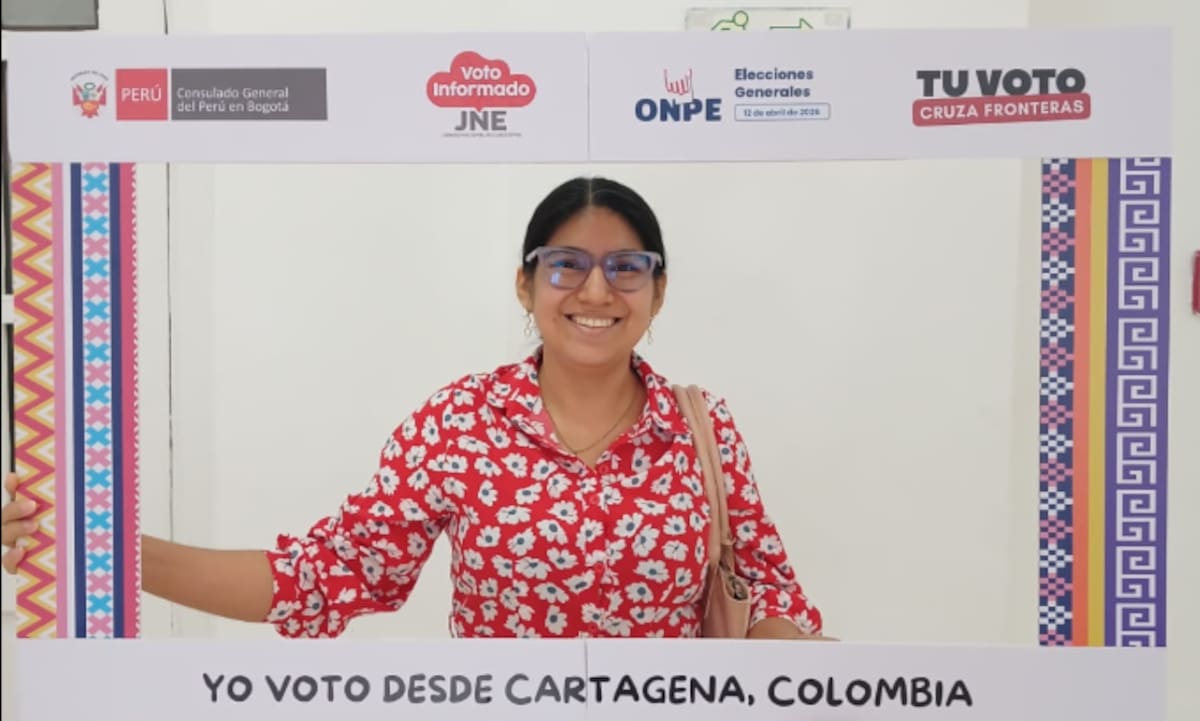Así promueve el Gobierno del Perú las elecciones presidenciales (segunda vuelta) en Cartagena. //Foto Cortesía- Consulado general de Perú en Bogotá.