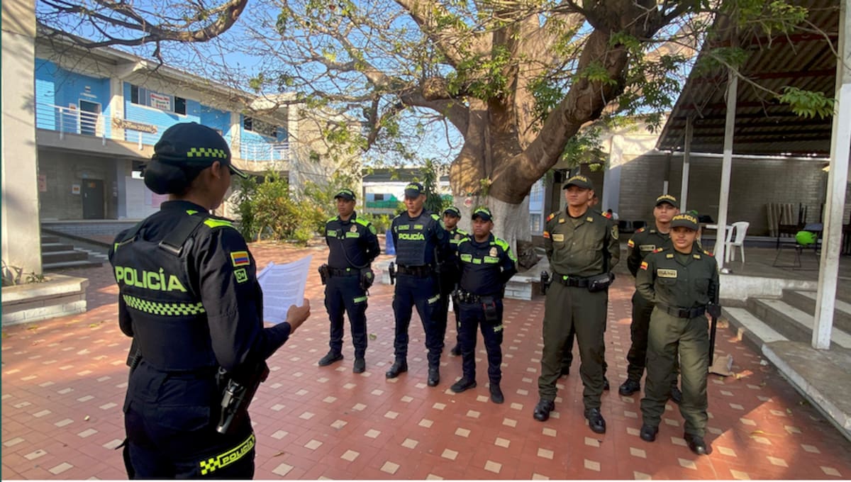 Las elecciones de Juntas de Acción Comunal que se desarrollarán este domingo 26 de abril en Barranquilla tendrán vigilancia de la Policía Metropolitana antes, durante y después del proceso electoral.//Cortesía Policía Mebar.