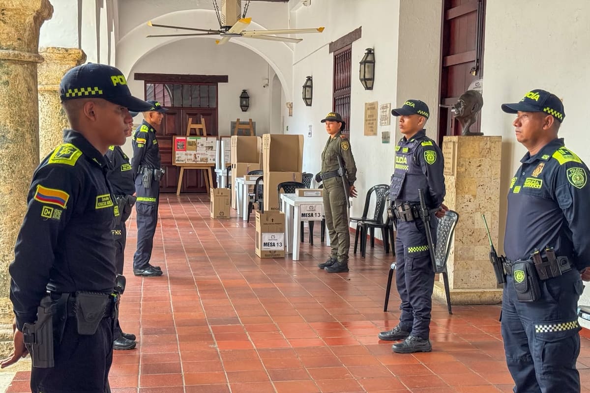 Así vigilan las elecciones en Cartagena con más de 3 mil uniformados