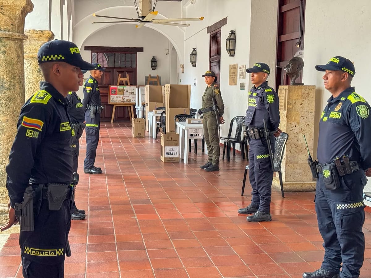 Así vigilan las elecciones en Cartagena con más de 3 mil uniformados. // Foto: cortesía de Policía de Cartagena.